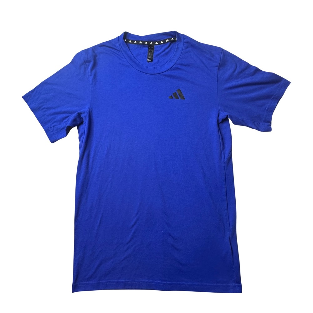 Adidas T-Shirt Mens XS Blue Aeroready Training Short Sleeve Crewneck Logo Tee‎
